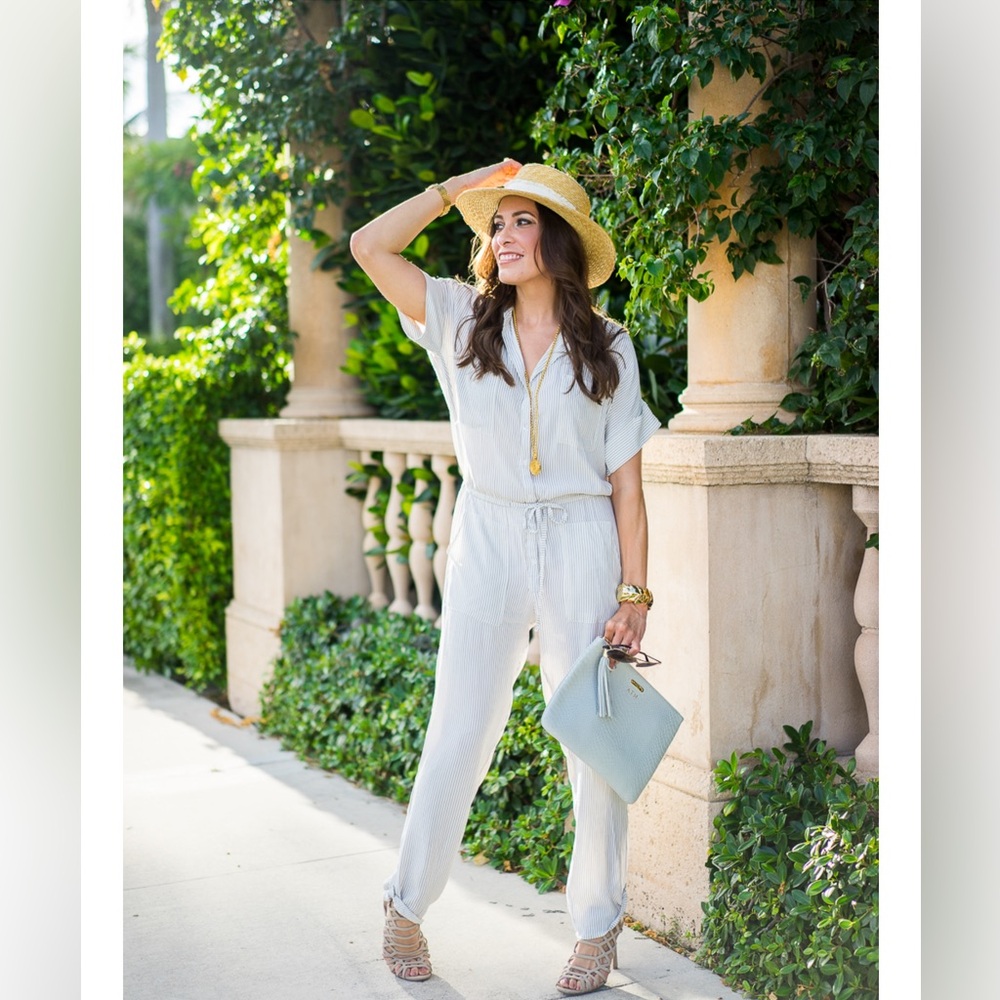 Faithfull the Brand Striped Jumpsuit Size Small